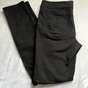 New Directions Black Stretch Elastic Waist Pull up Pants,No Zipper Size 6 pocket